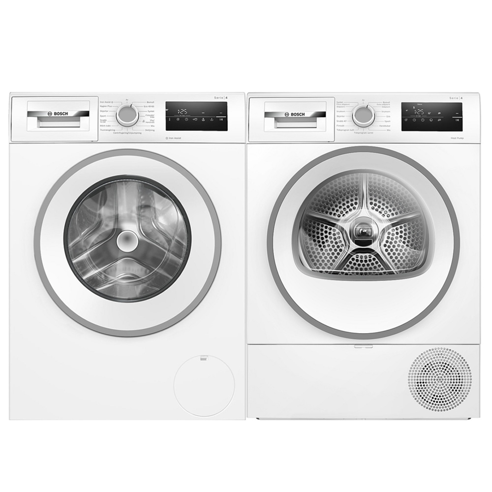 Tvätt- och Torkpaket Bosch WAN2829SSN + WTH85V0SSN