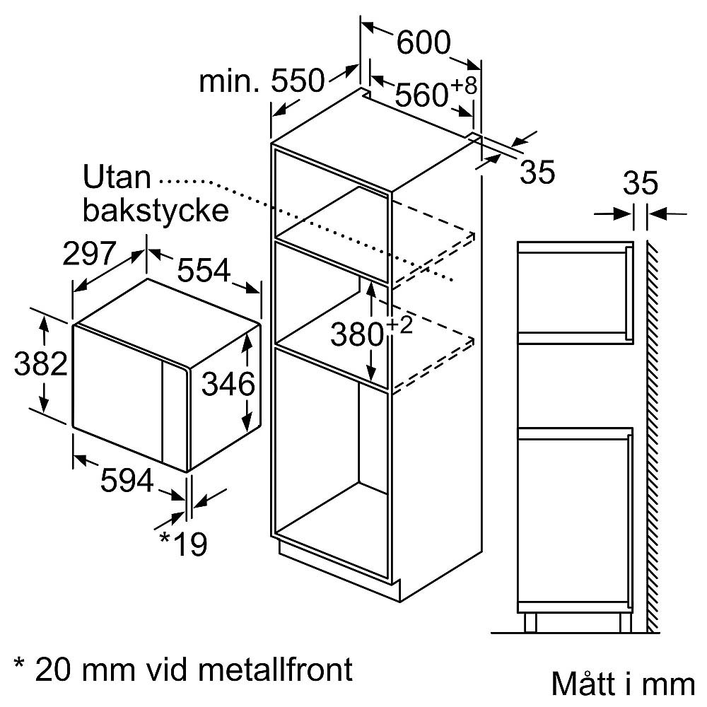 Ugn- och Mikropaket HB010FBV1S + BF525LMW0