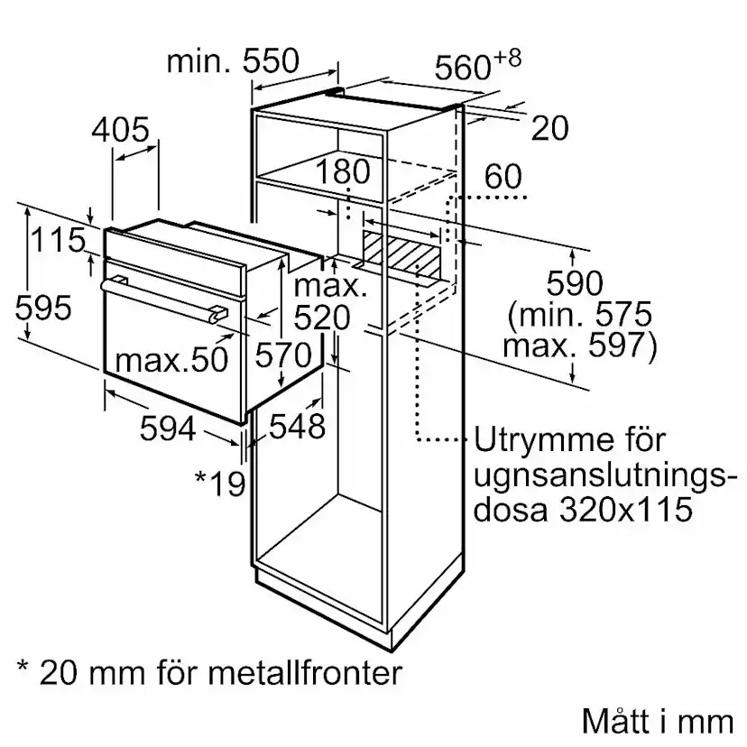 Ugn- och Mikropaket HB010FBV1S + BF525LMW0