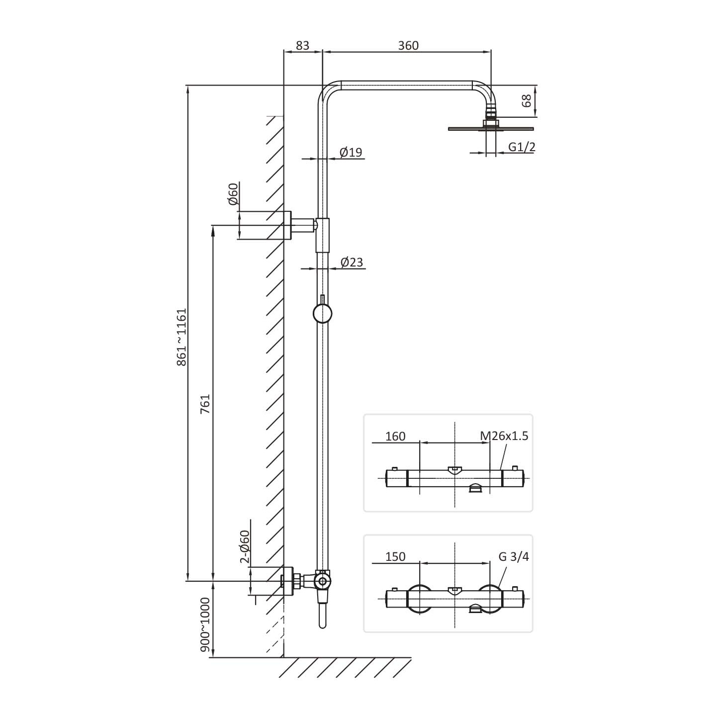 Blandarpaket Hafa Fine Ø250