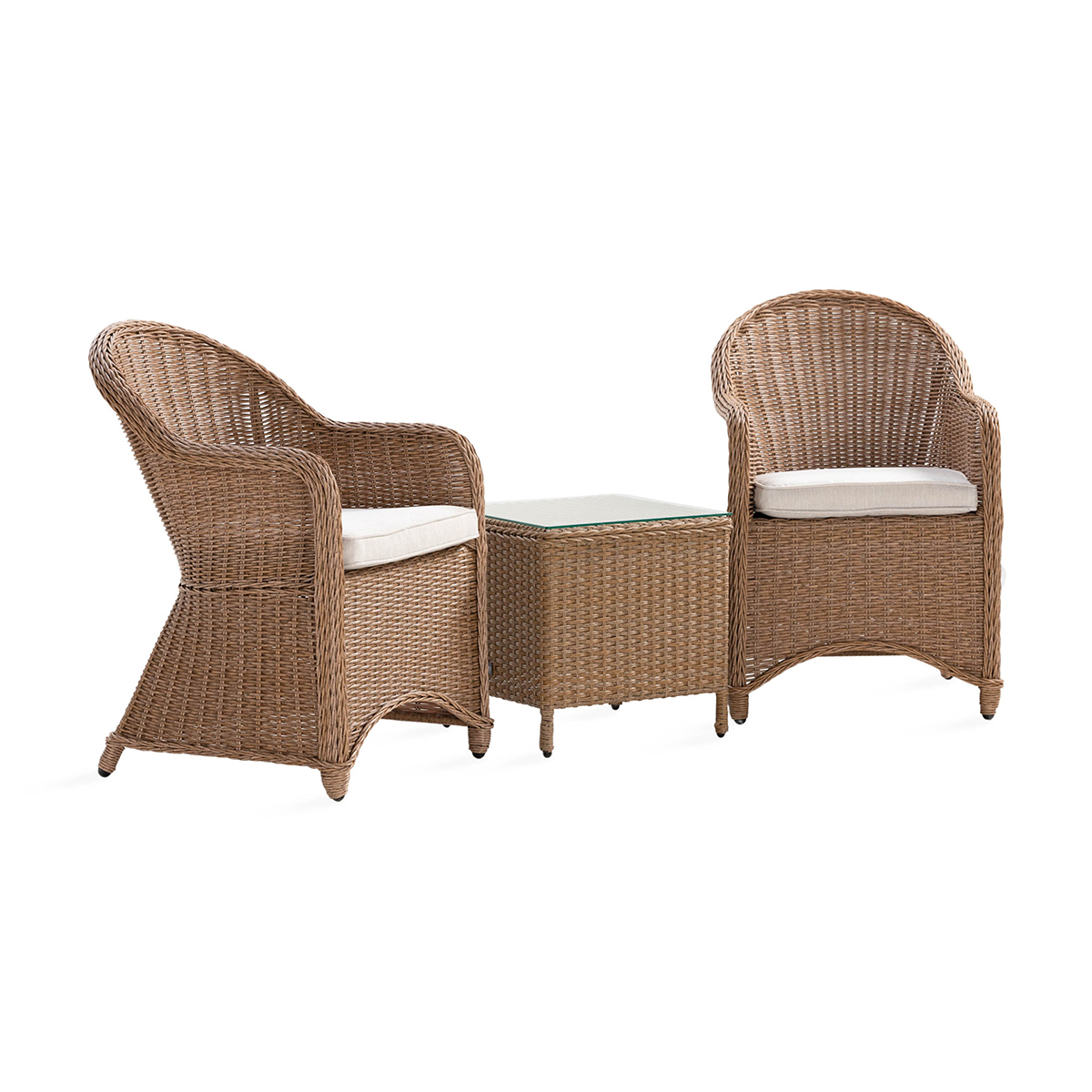 Cafégrupp deNoord Marcus Caféset med 2 Light Fåtöljer m Dyna