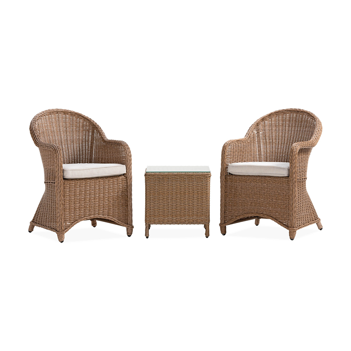 Cafégrupp deNoord Marcus Caféset med 2 Light Fåtöljer m Dyna