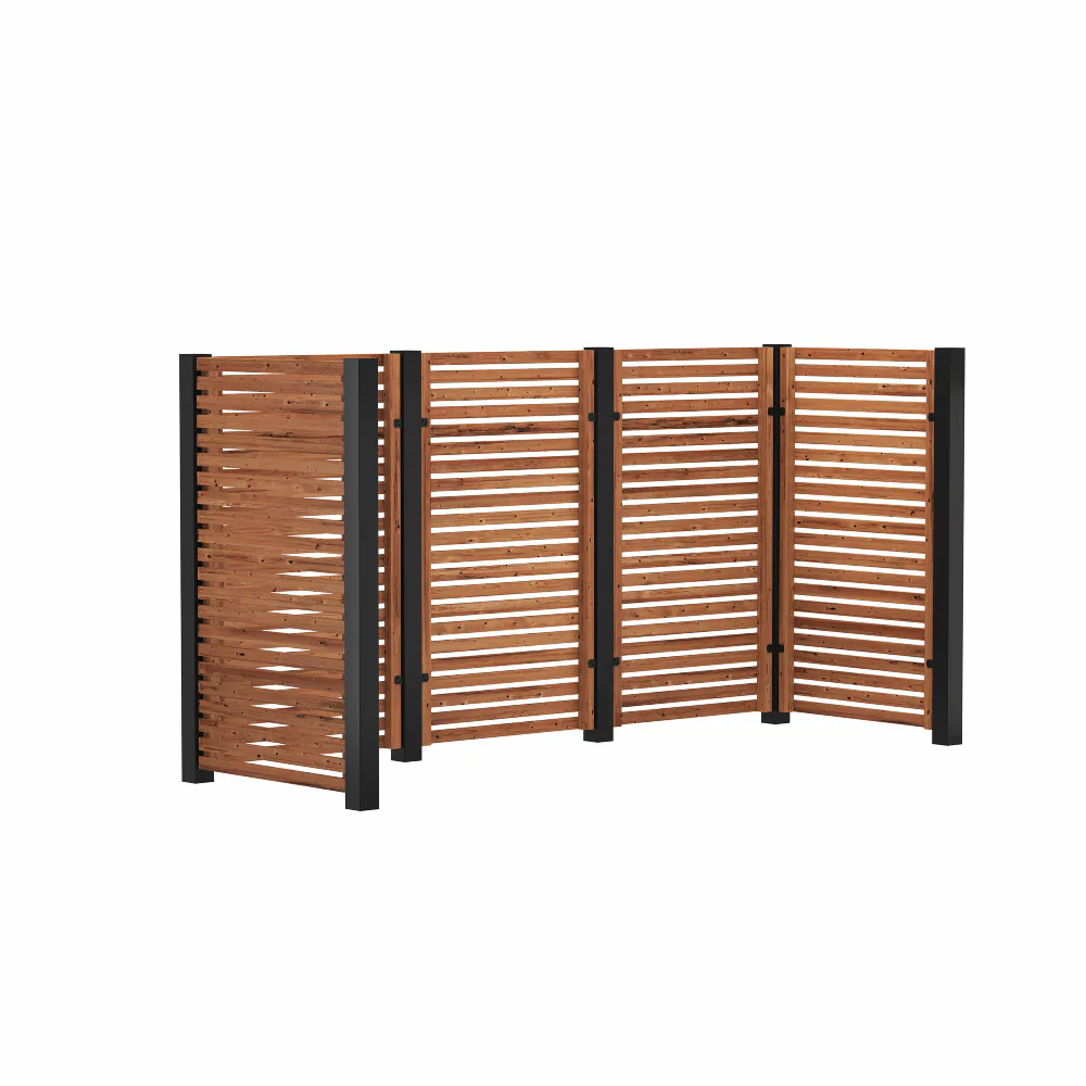 Soptunneskydd PLUS Tokyo ThermoWood för 3 Soptunnor
