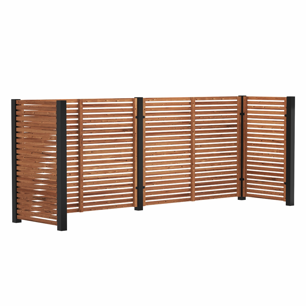 Soptunneskydd PLUS Tokyo ThermoWood för 4 Soptunnor