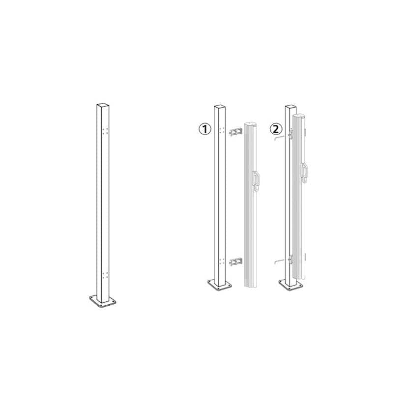 Monteringsstolpe Hortus till Utdragbart Vindskydd