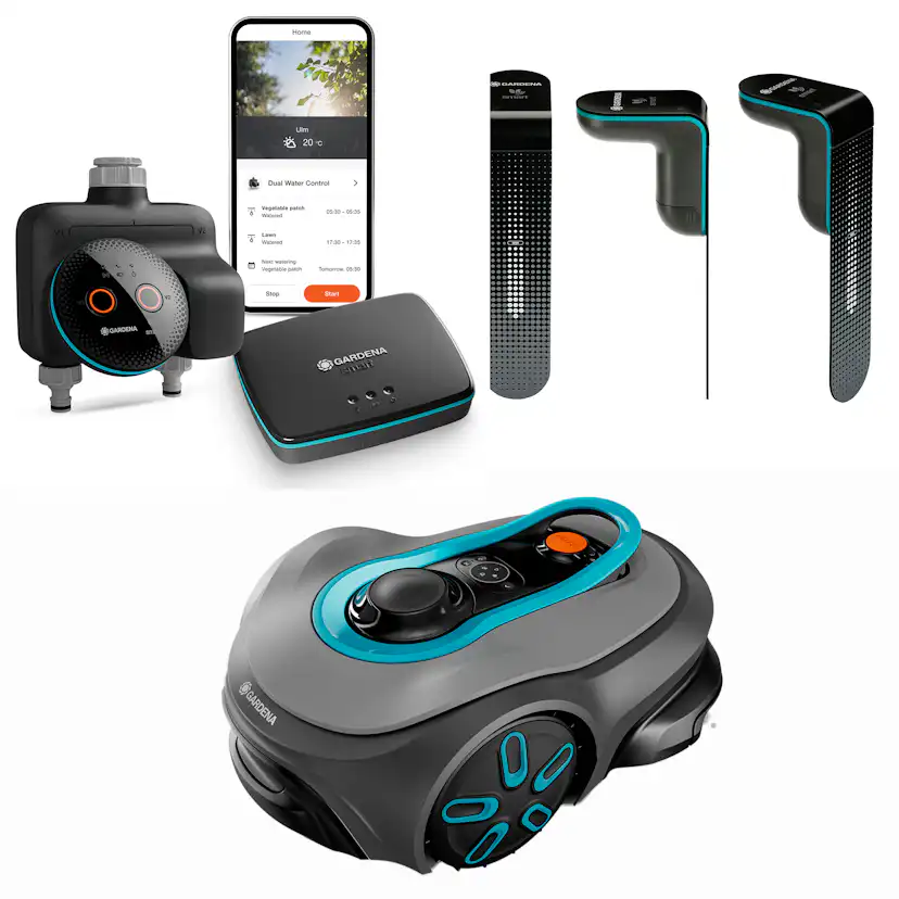 Robotgräsklippare Gardena Sileno Smart Sileno Free 1200 Bevattningspaket Med Smart Duel System