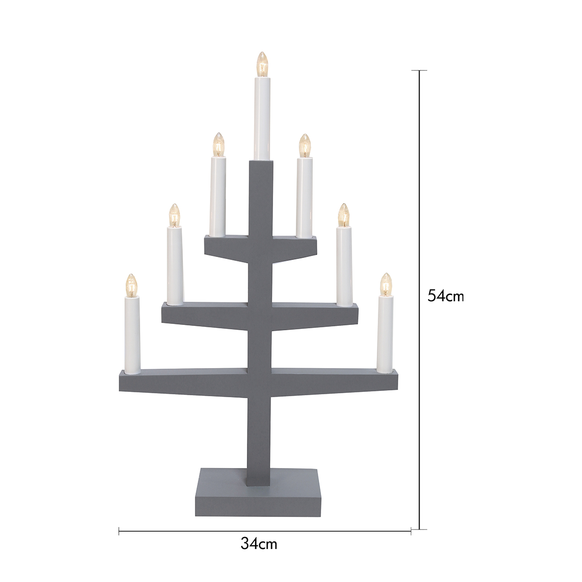 Ljusstake Star Trading Trapp 7-armad Adventsljusstake