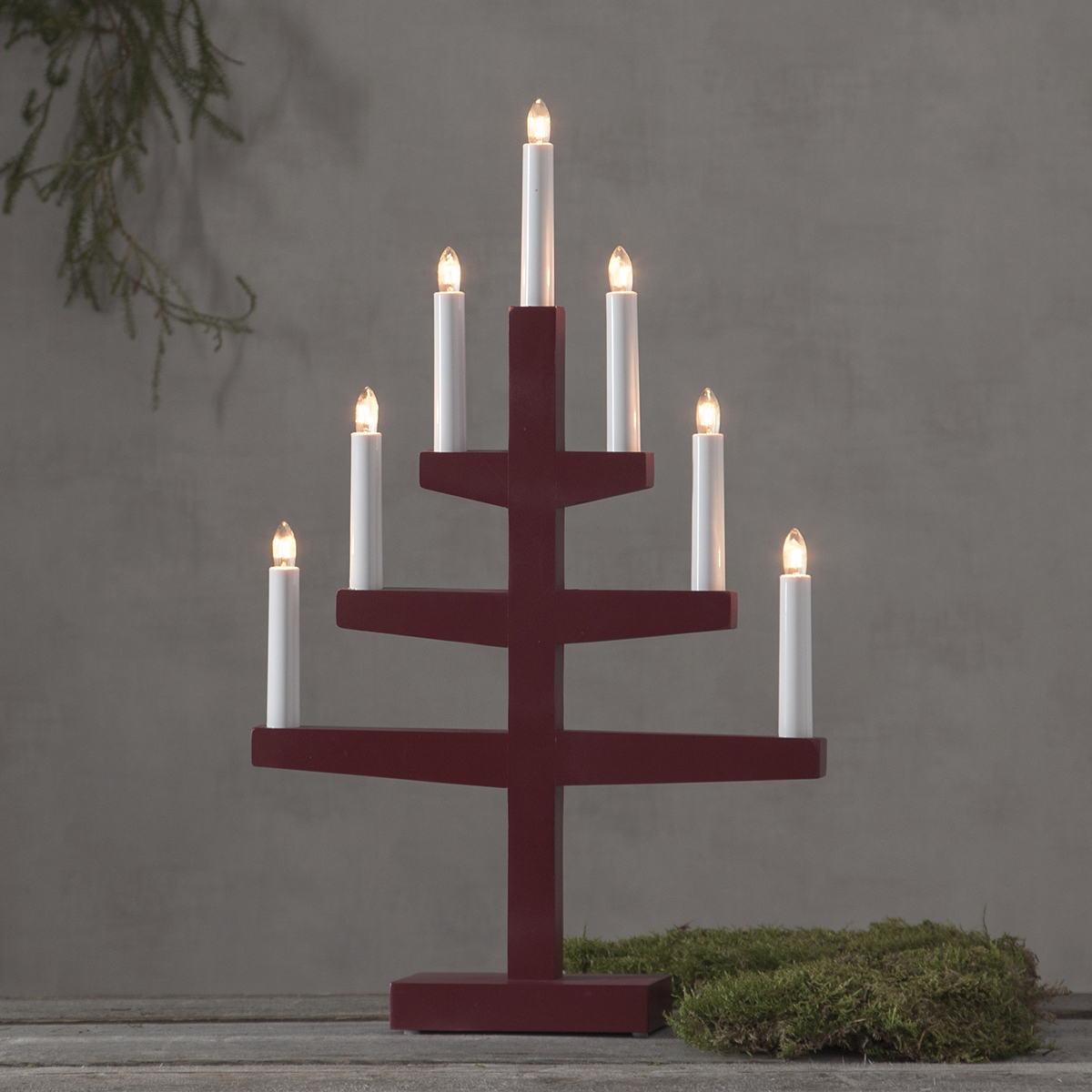 Ljusstake Star Trading Trapp 7-armad Adventsljusstake