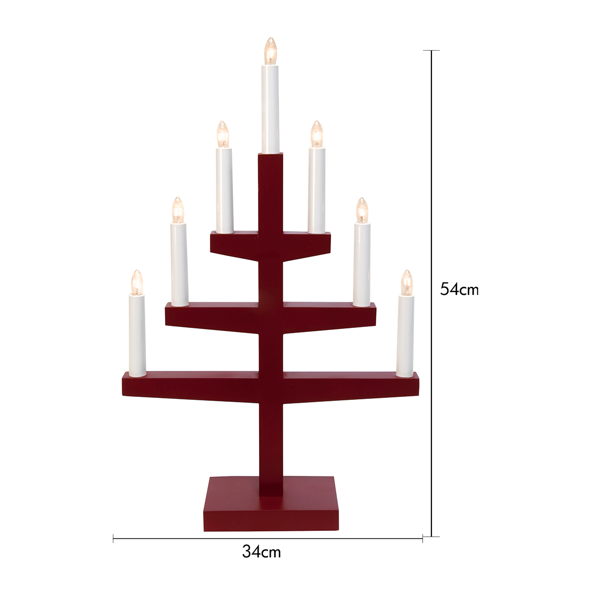 Ljusstake Star Trading Trapp 7-armad Adventsljusstake