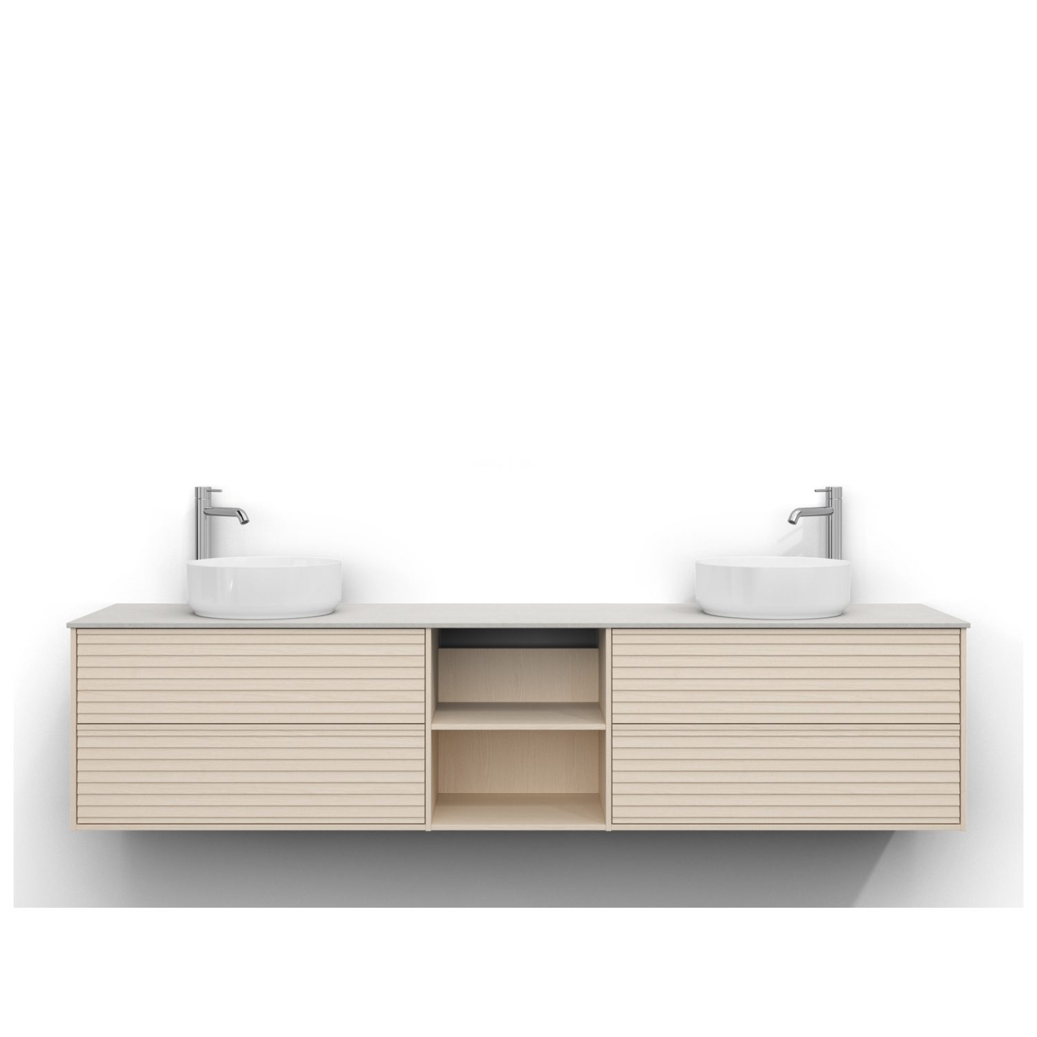 Tvättställsskåp Svedbergs Epos 200x45 med 2+0+2 Lådor