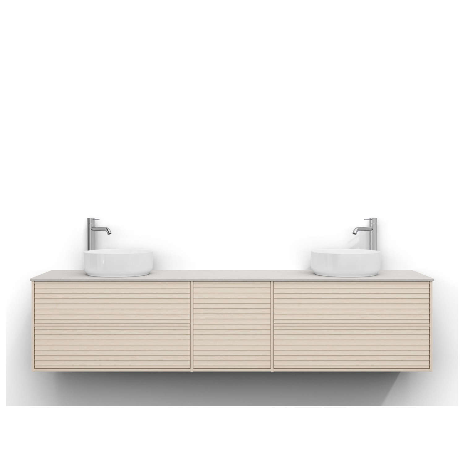 Tvättställsskåp Svedbergs Epos 200x45 med 2+1+2 Lådor