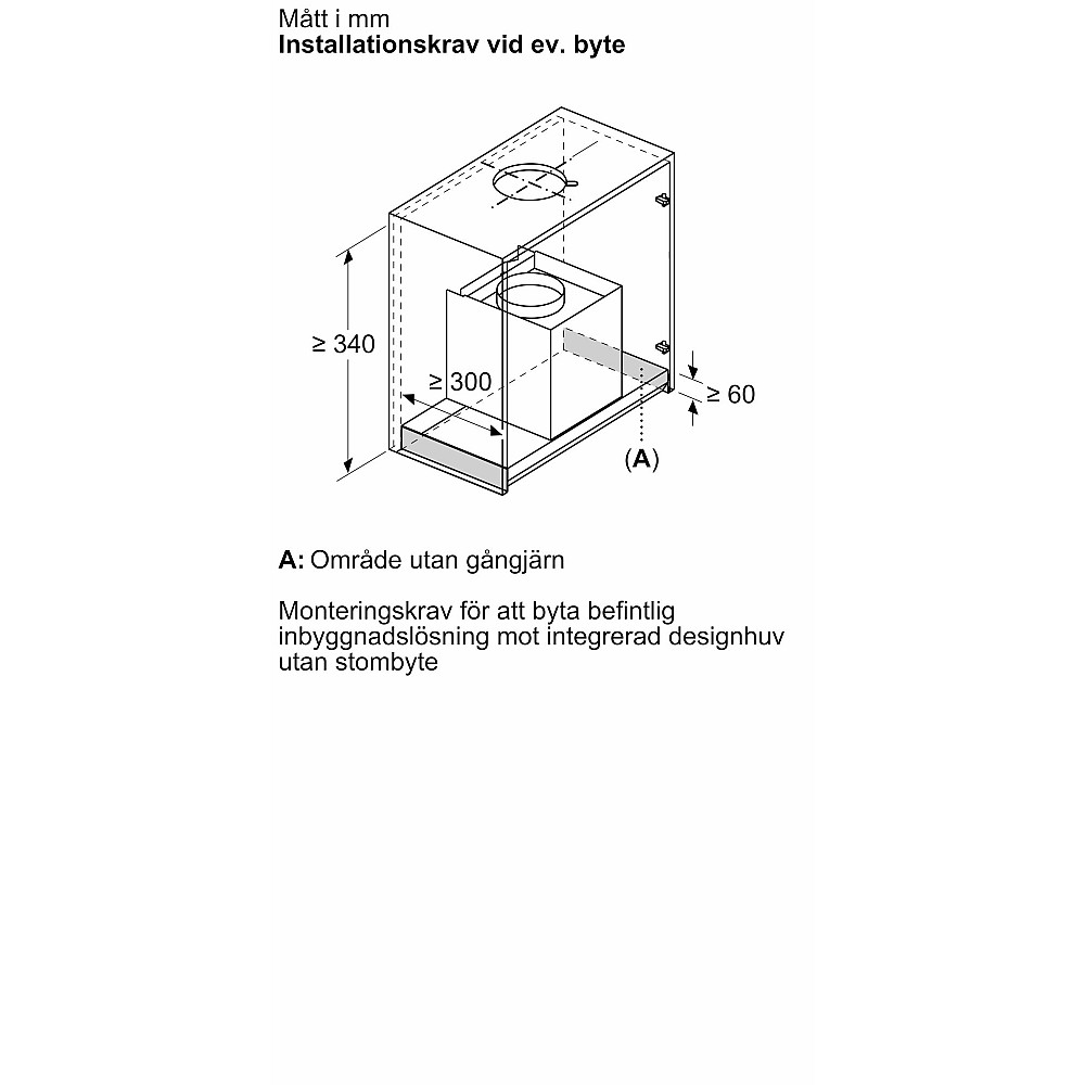 Skåpsintegrerad Köksfläkt Siemens iQ300 LJ85BCC60