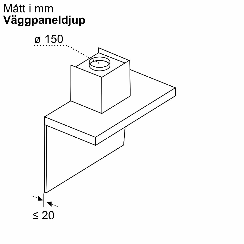 Vägghängd köksfläkt Siemens iQ300 LC65BCC60