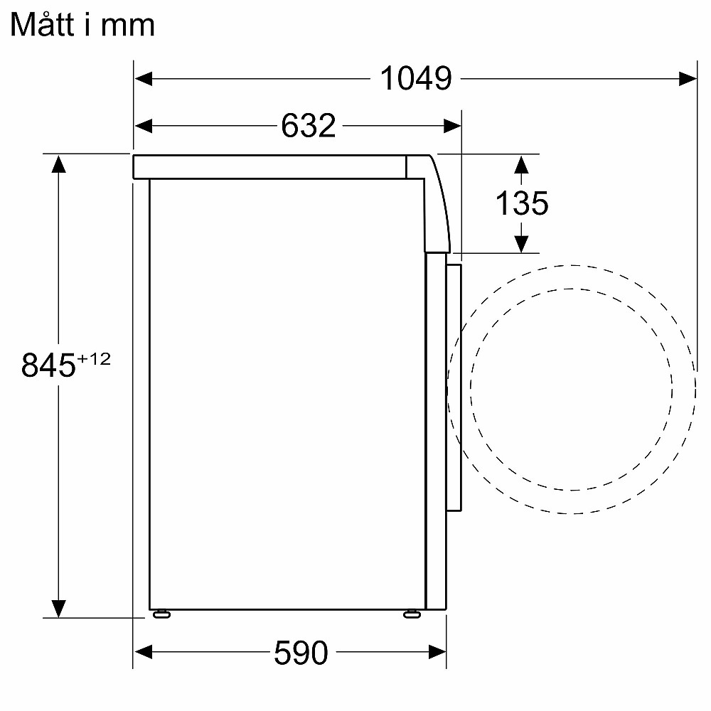Frontmatad Tvättmaskin Bosch Serie 4 WAN2808LSN 8 Kg