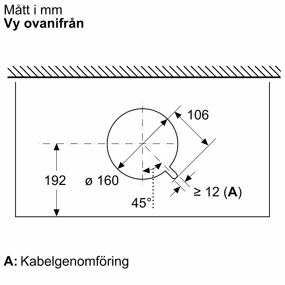 Skåpsintegrerad Köksfläkt Bosch Serie 4 DBB85CC60