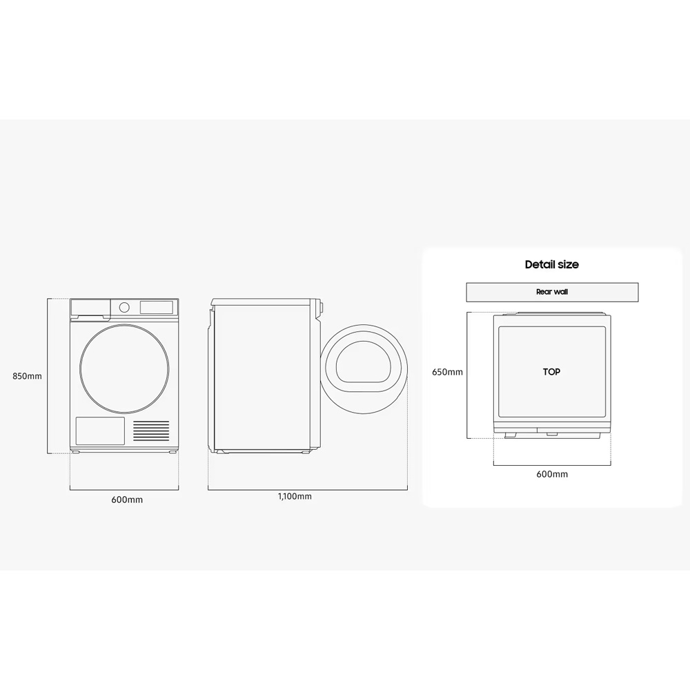 Tvätt- och Torkpaket Samsung WW11DB7B34GWU3 + DV90DB7845GWU3