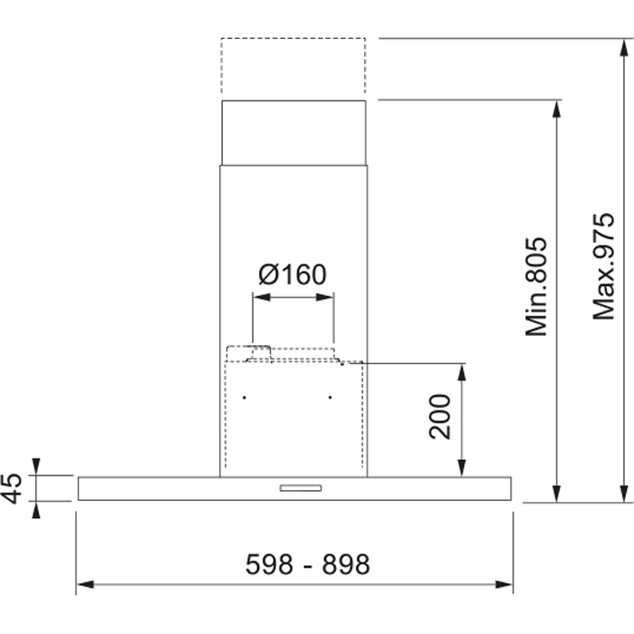 Spiskåpa Franke T45 782-14 60Cm Rostfri