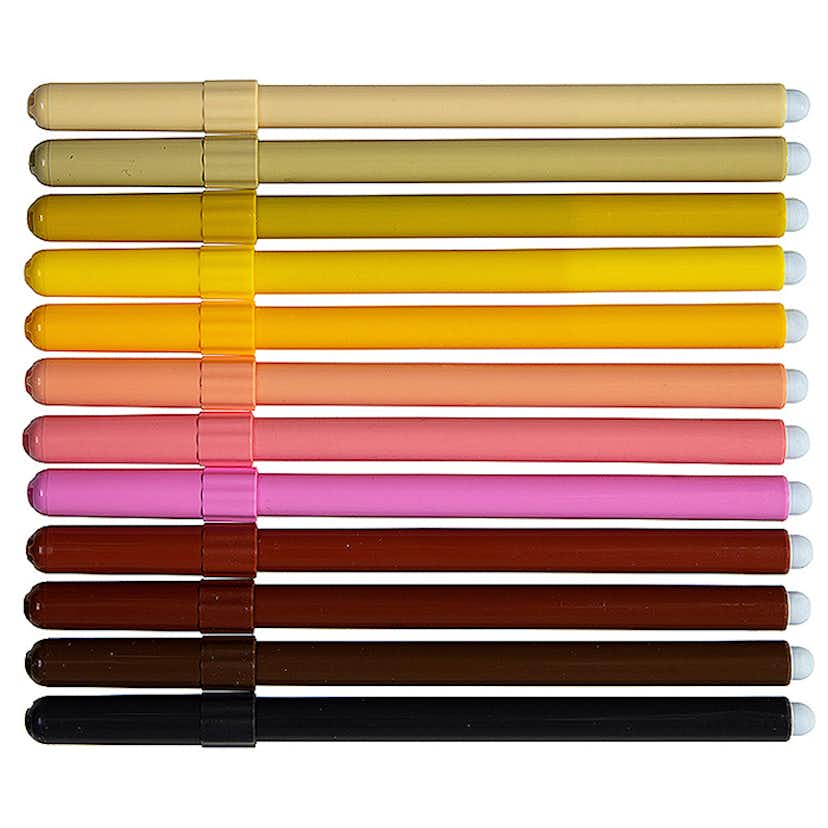 Tuschpennor Giotto Turbo 12 Hudfärger