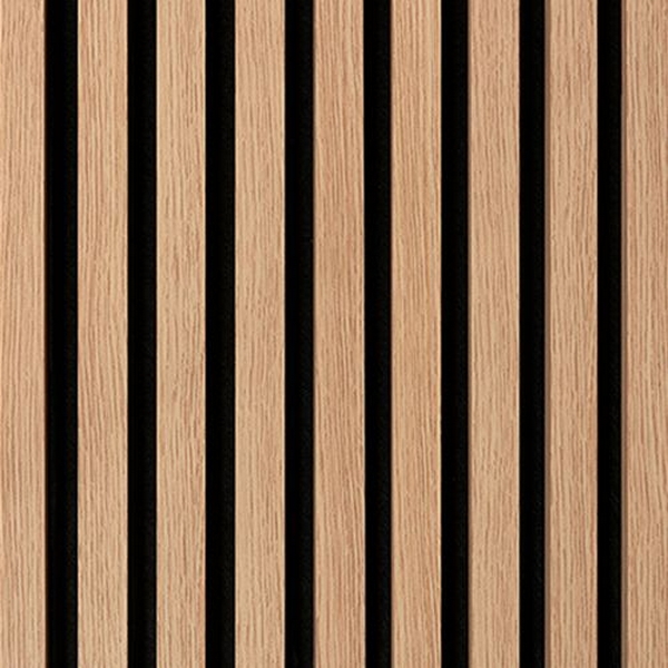 Akustikpanel Fibrotech UNIKA Våtrum Utförande: Ljus Ek, Längd: 2440 mm, Bredd: 605 mm