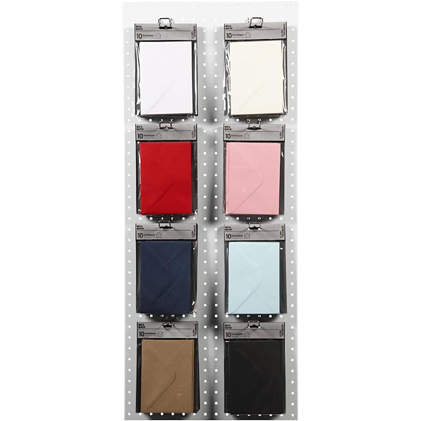 Kuvert Creativ Company Stl 11,5x16 cm Mixade Färger 8x10 Förp/1 Förp
