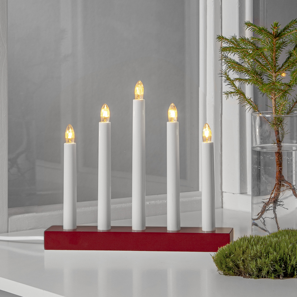 Ljusstake Star Trading Inez 5-armad Adventsljusstake