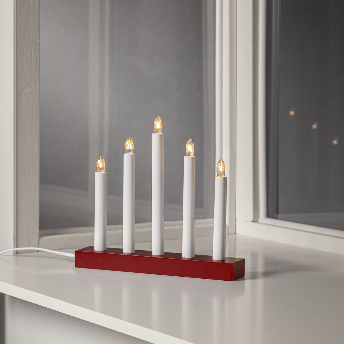 Ljusstake Star Trading Inez 5-armad Adventsljusstake