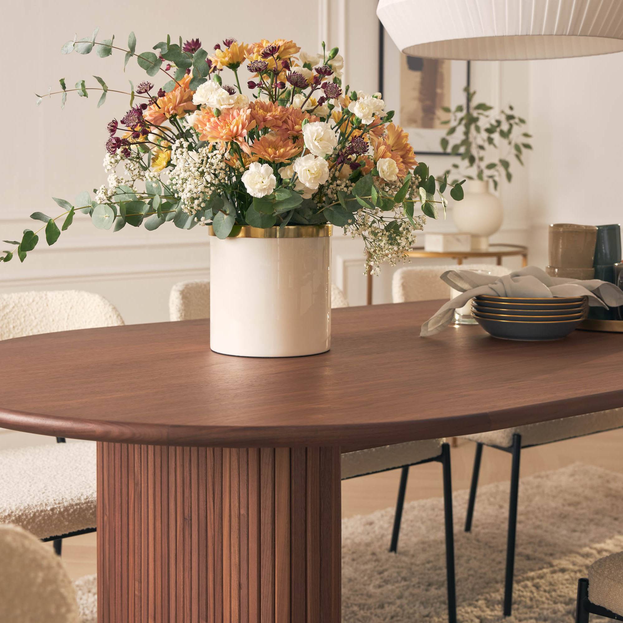 Matgrupp Bark Noira Matbord 220 cm med 6Gemmanio Matstol