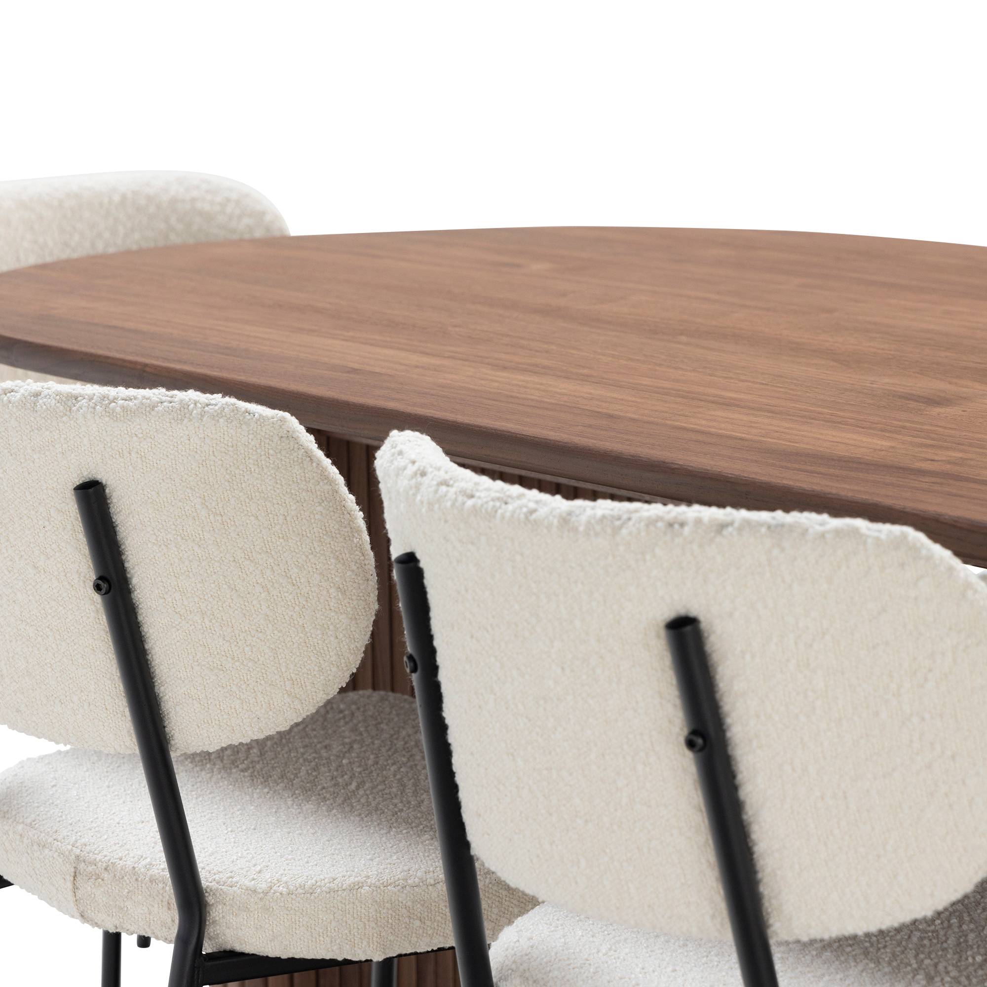 Matgrupp Bark Noira Matbord 220 cm med 6Gemmanio Matstol