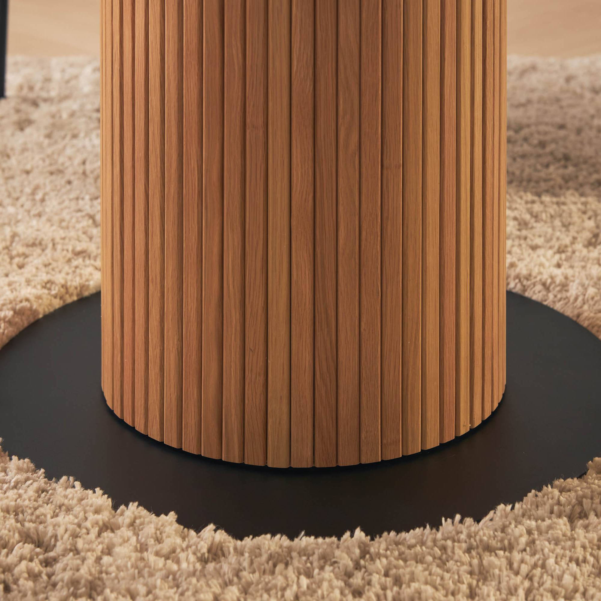 Matgrupp Basic Home Noira Runt Matbord 120 cm med 4 Gemmiano Matstol