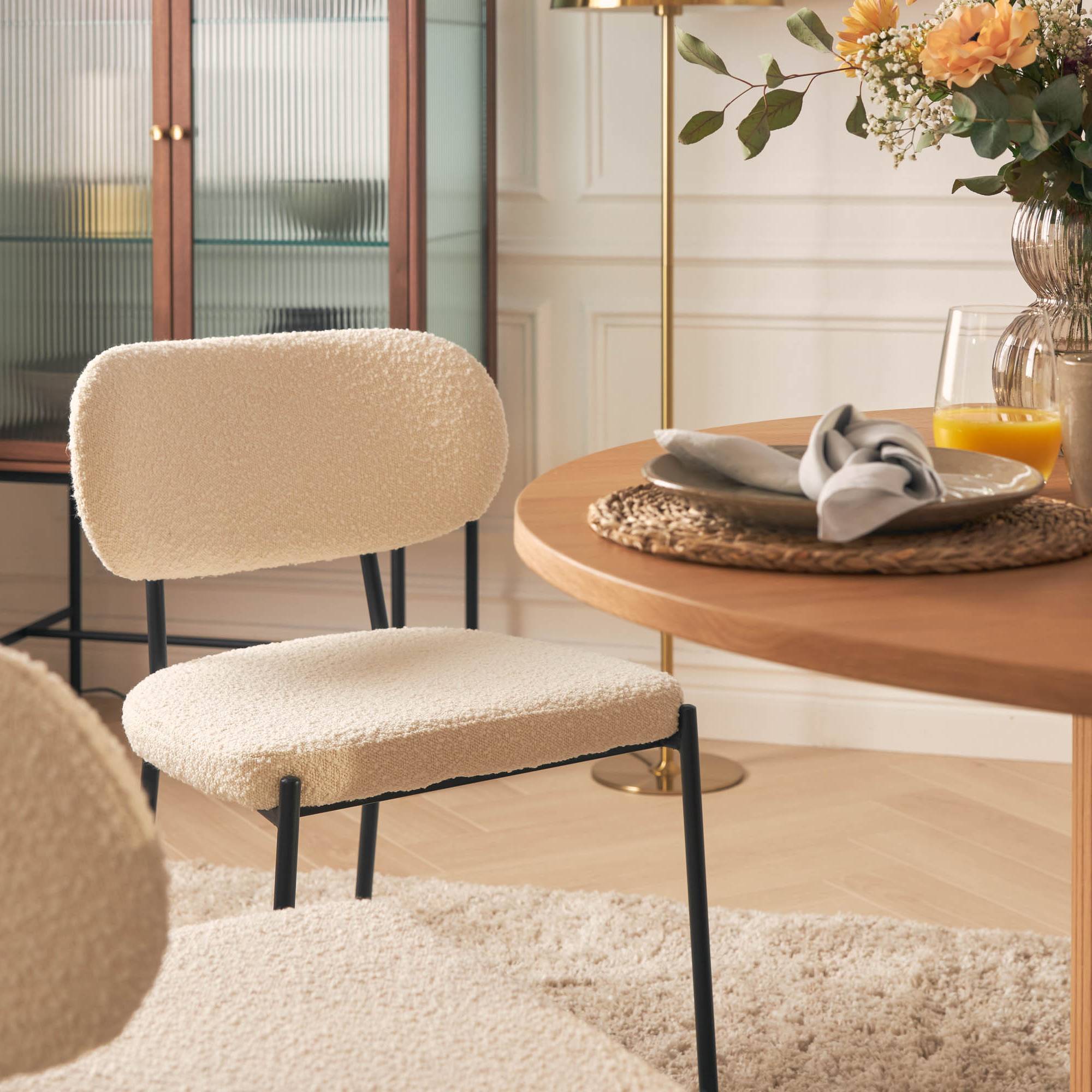 Matgrupp Basic Home Noira Runt Matbord 120 cm med 4 Gemmiano Matstol