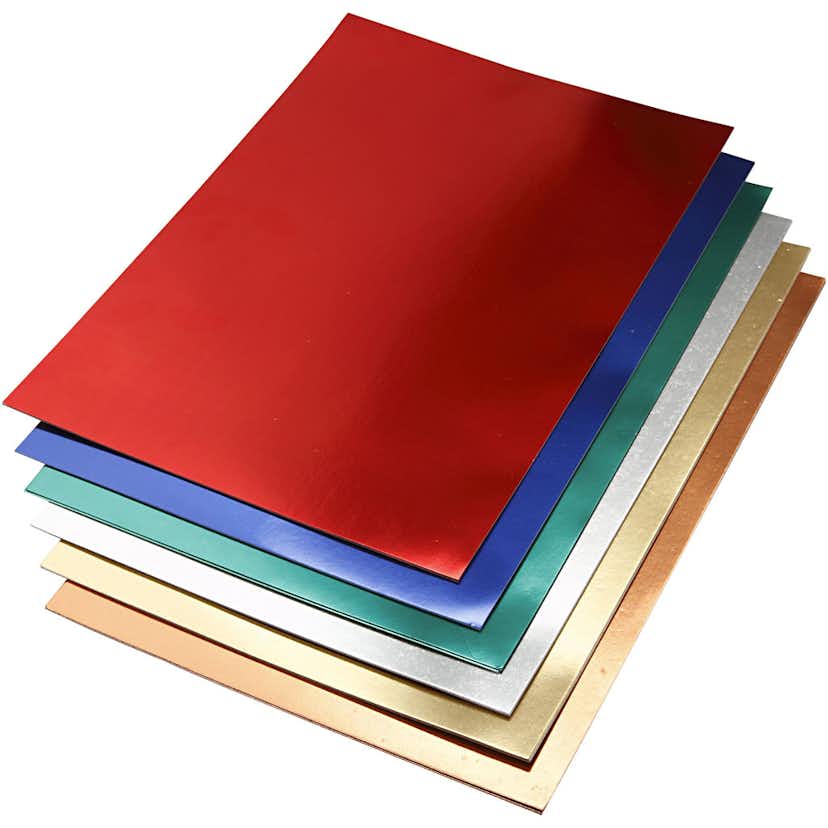 Metallkartong Creativ Company A2 420x600 mm Mixade Färger 30 Mix Ark/1 Förp