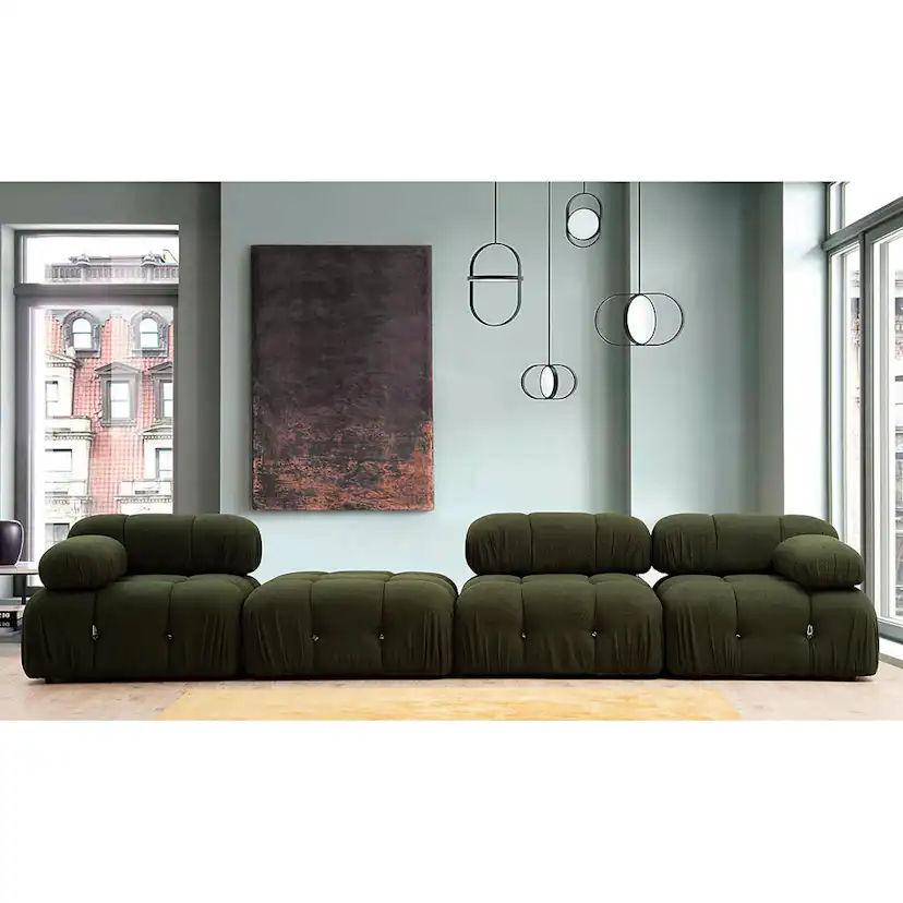Soffa In Living Bengul 3-sits med Divan/Fotpall
