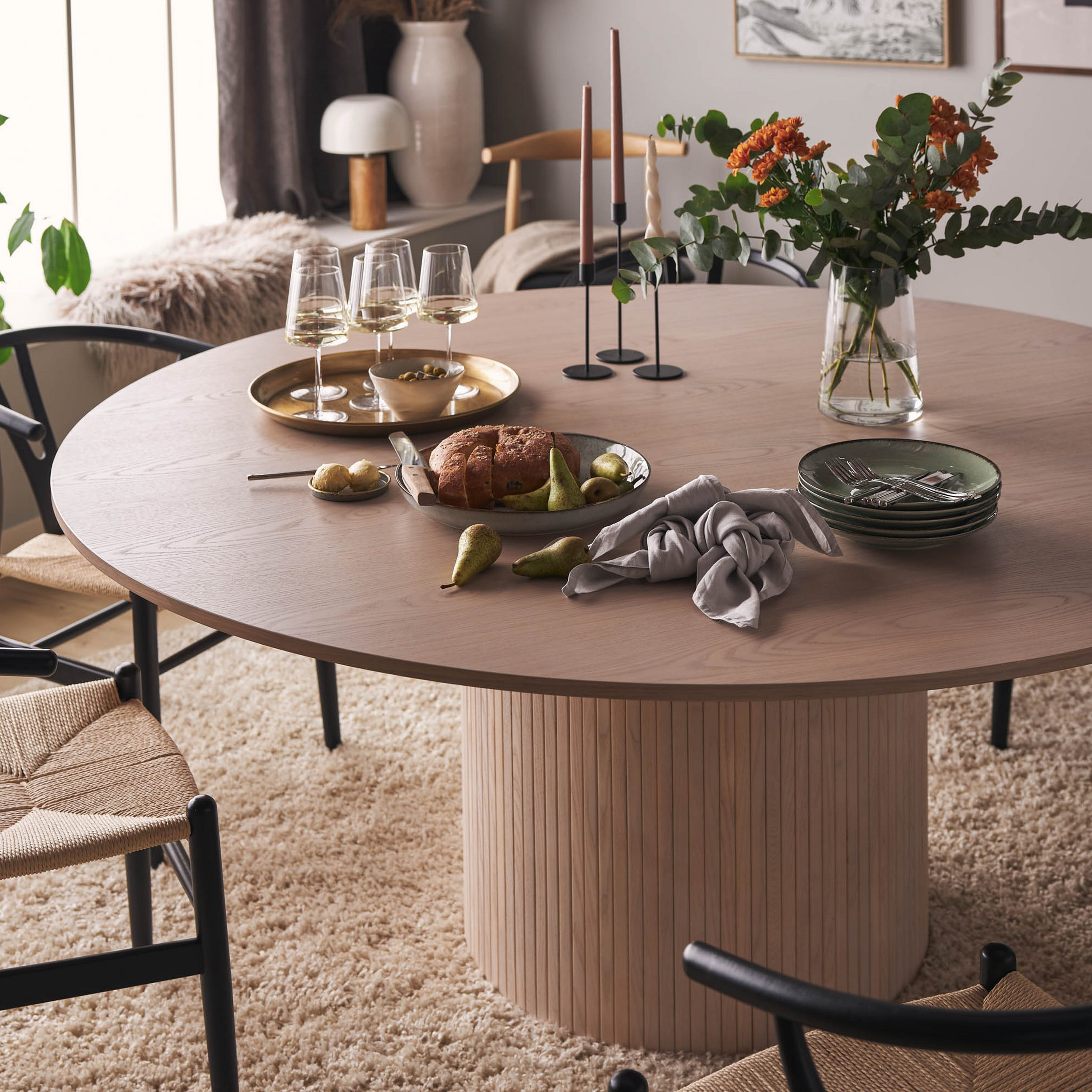 Matbord Bark Kopparbo Runt Bord 180 cm