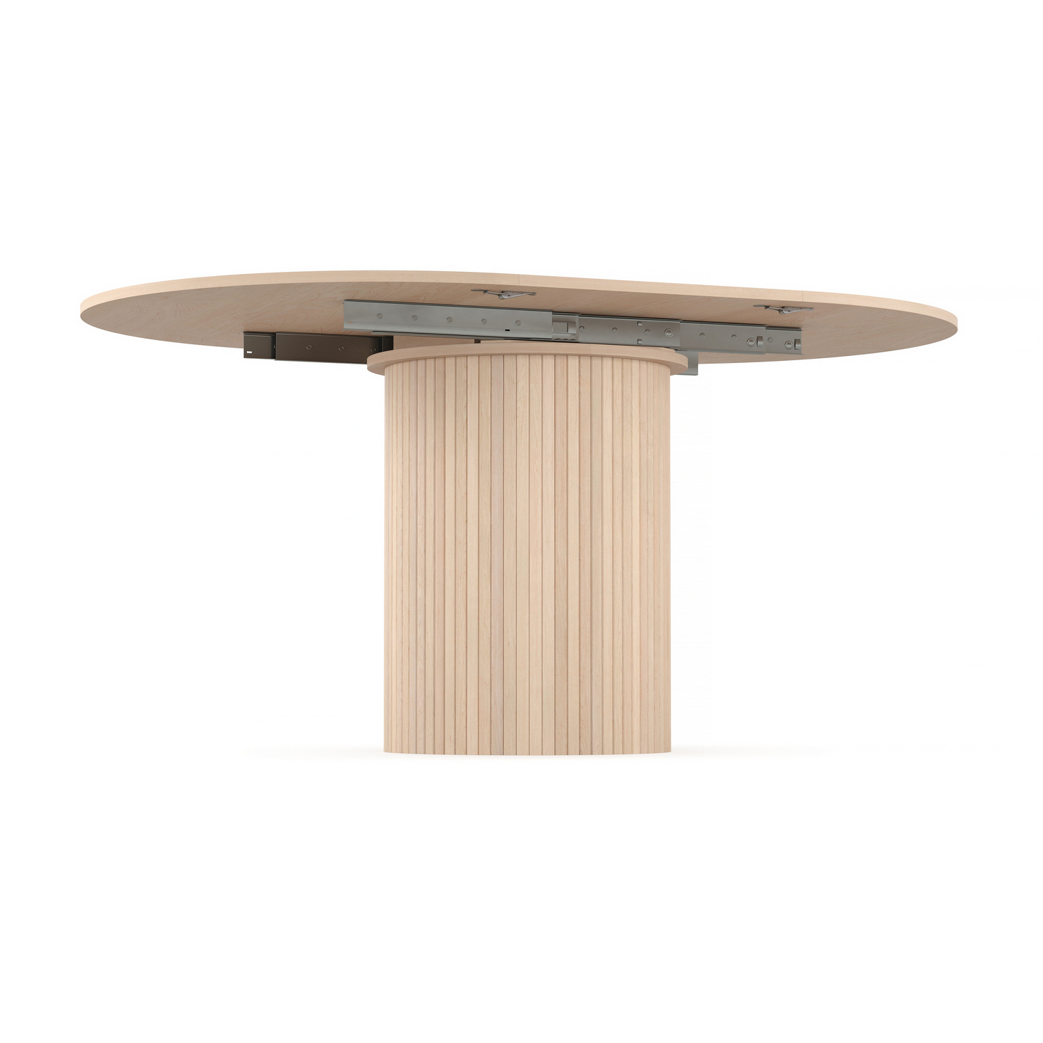 Matbord Bark Kopparbo Runt Bord 106-156 cm med Illäggsskiva