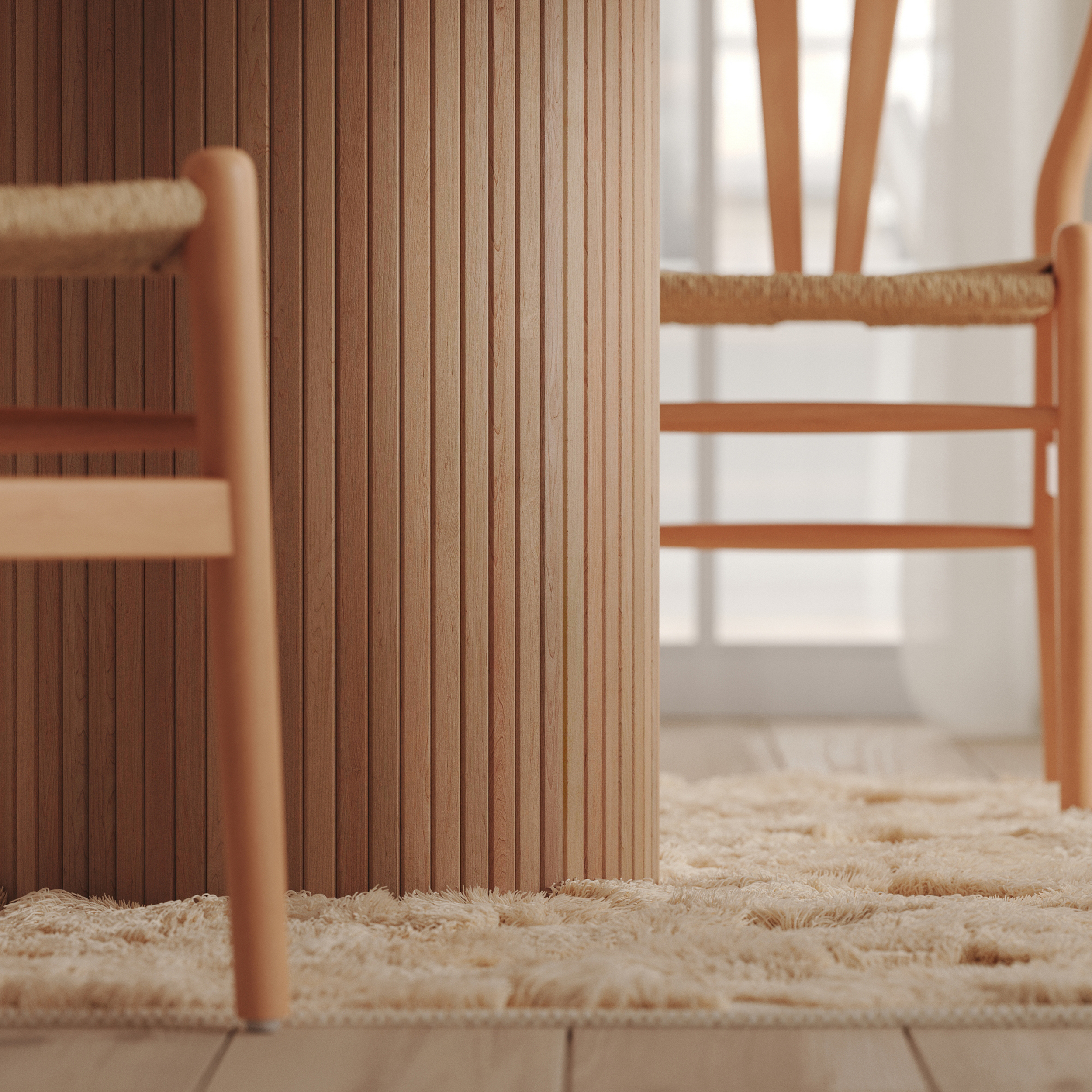 Matbord Bark Kopparbo Runt Bord 106-156 cm med Illäggsskiva