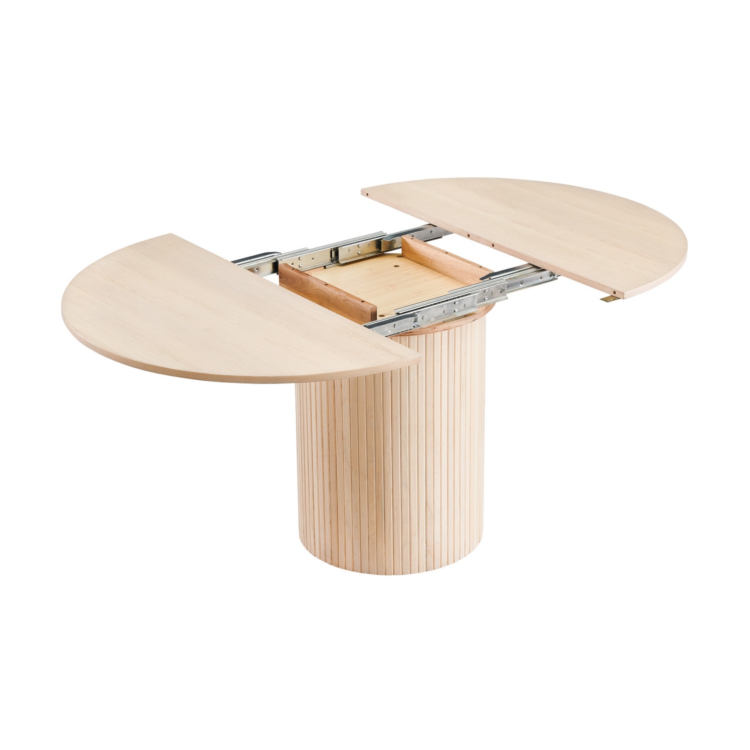 Matbord Bark Kopparbo Runt Bord 106-156 cm med Illäggsskiva