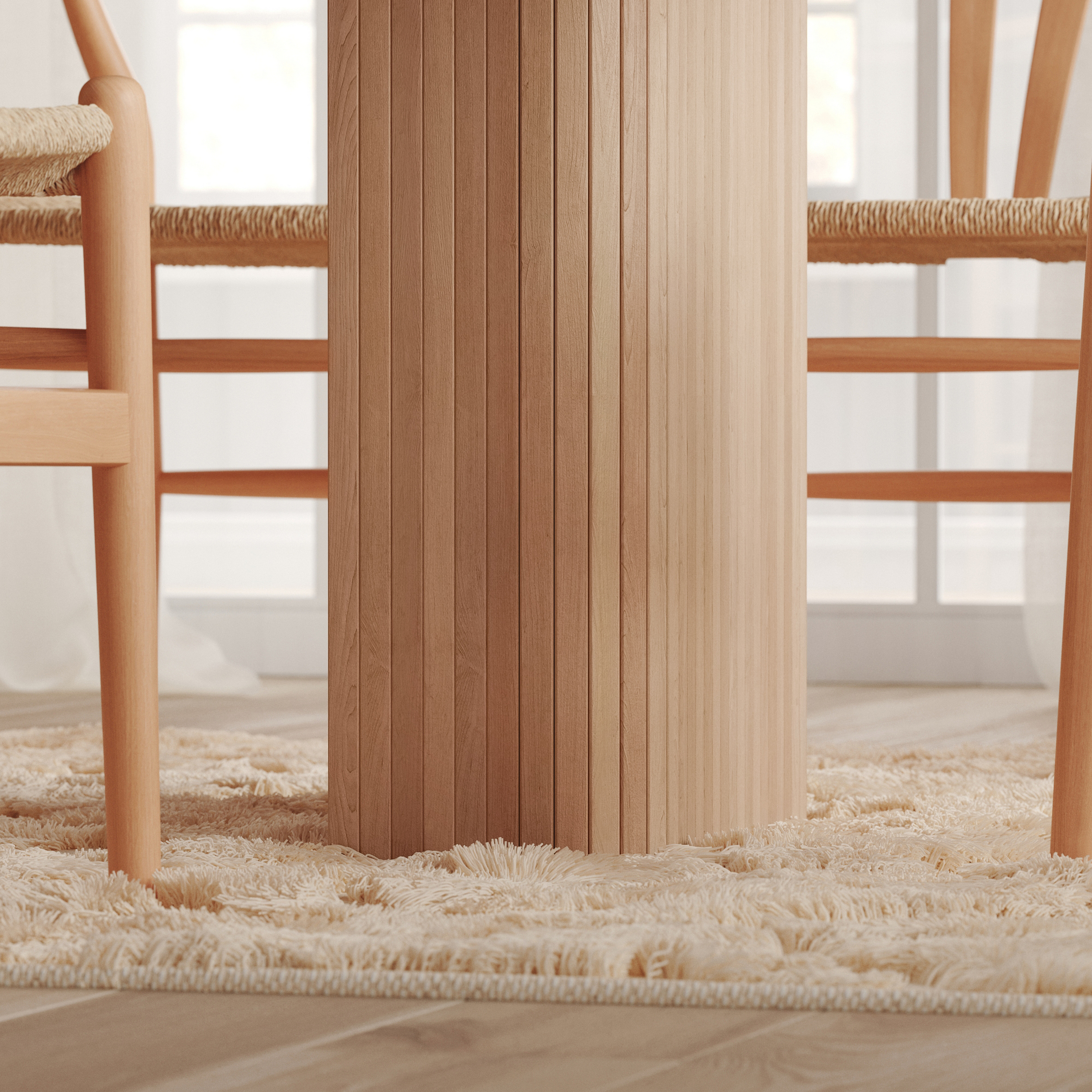 Matbord Bark Kopparbo Rektangulärt 200-260 cm Förlängningsbart