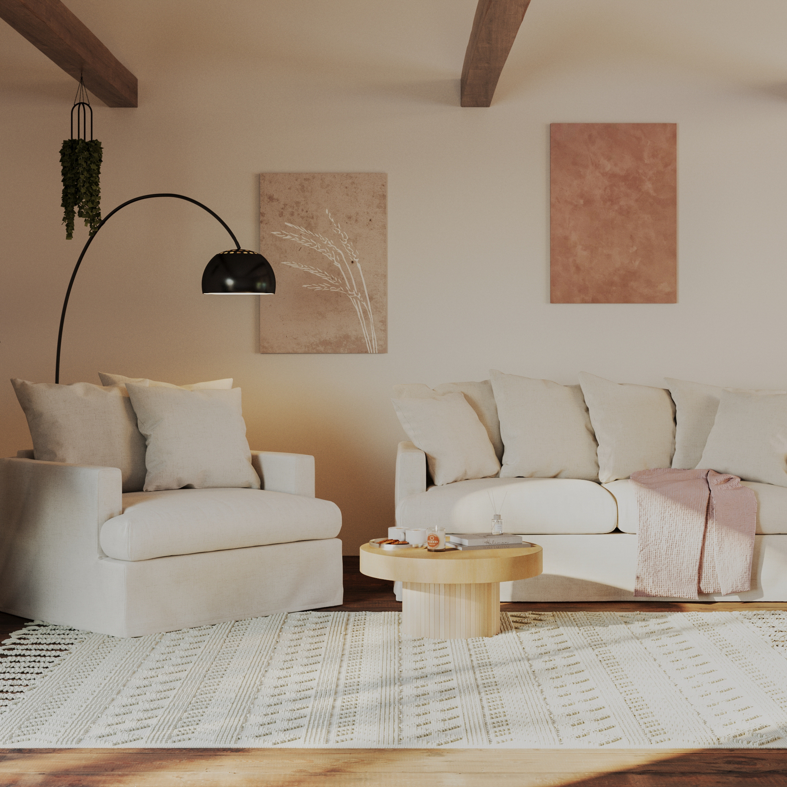 Soffbord Bark Kopparbo Runt 75cm