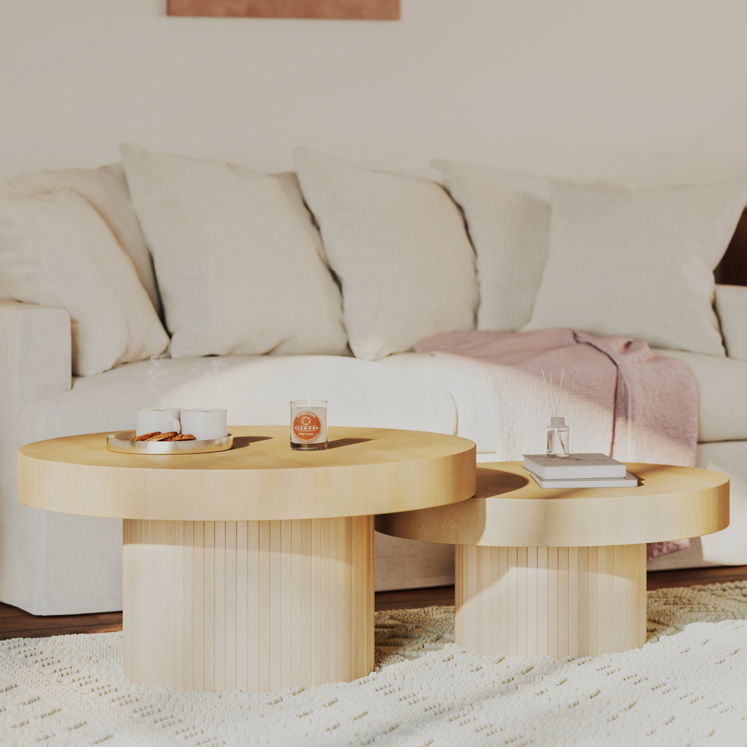 Soffbord Bark Kopparbo Runt 75cm