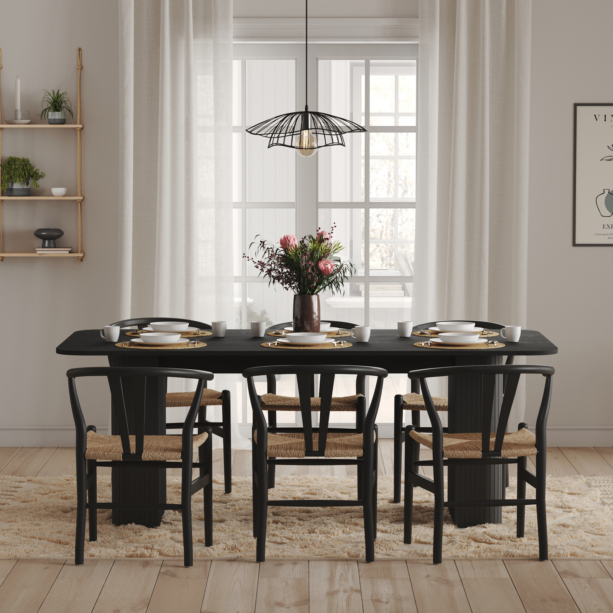 Matbord Bark Kopparbo Rektangulärt 200-260 cm Förlängningsbart