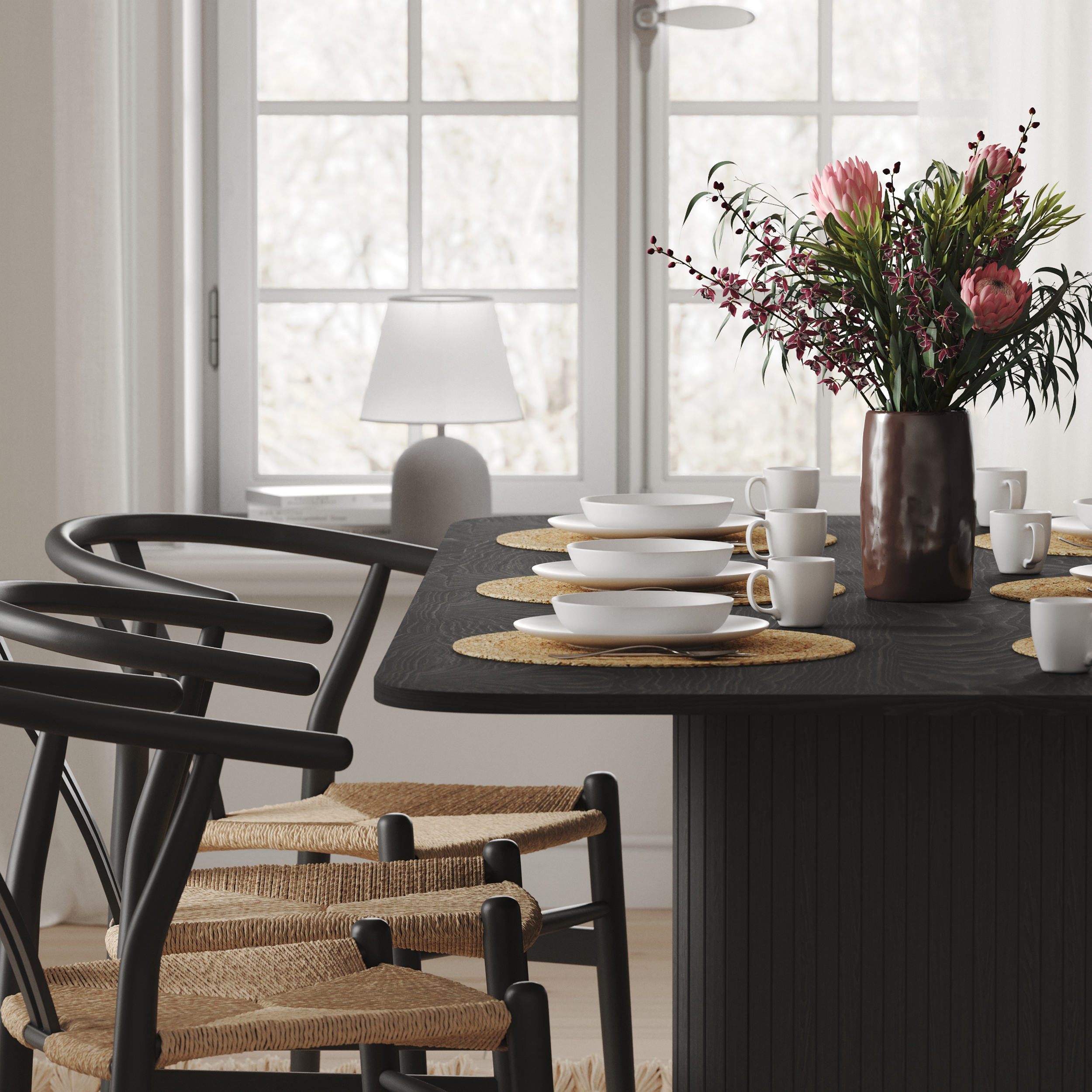 Matbord Bark Kopparbo Rektangulärt 200-260 cm Förlängningsbart