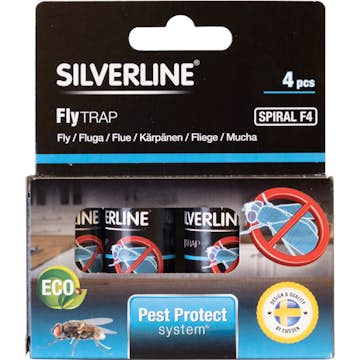 Flugfälla Silverline Spiral 4-pack