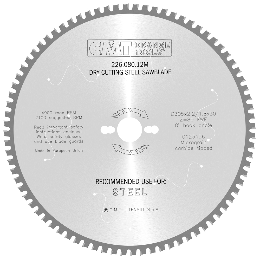 Sågklinga CMT Orange Tools Dry Cut Metall 226.047.09M