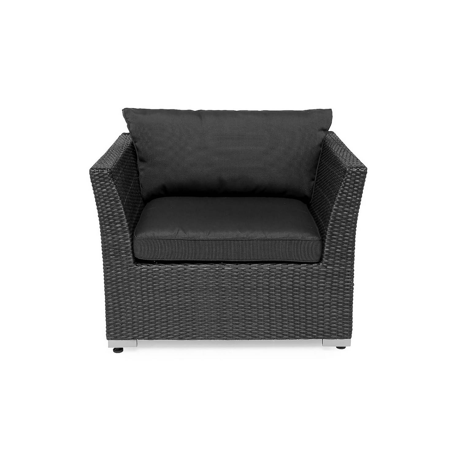 Utefåtöljer Comfort Garden Wisconsin Premium Utefåtölj – Loungefåtölj för Uterum och Altan i Konstrotting