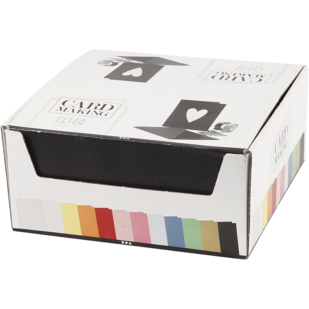 Kort Creativ Company och Kuvert KortStl 10,5x15 cm KuvertStl 11,5x16,5 cm Mixade Färger 120 set/1 Förp