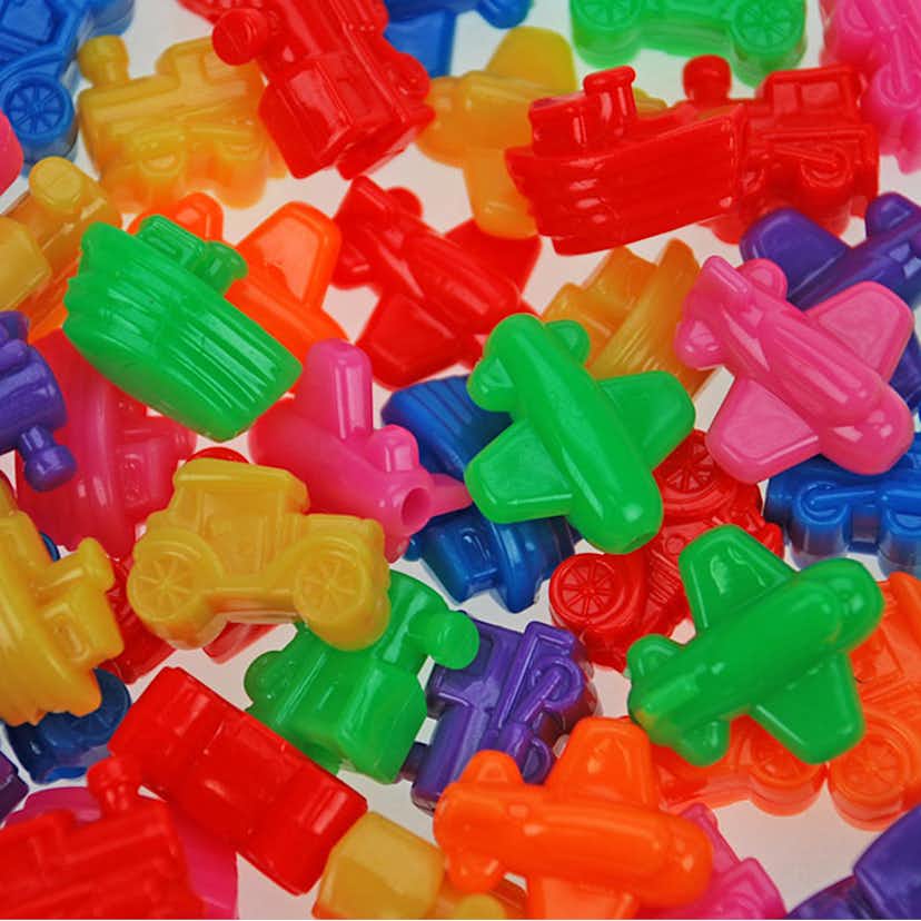 Plastpärlor ABA Skol stora Transport 90 st