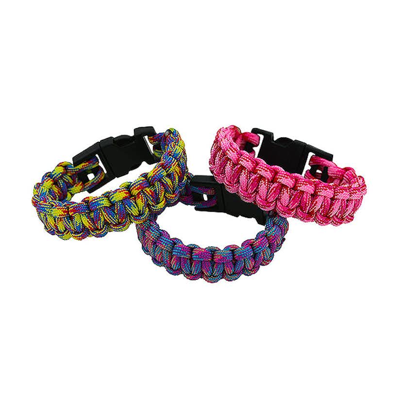 Polyestertråd ABA Skol Utklädning Paracord Ø 4 mm Regnbågsfärgad