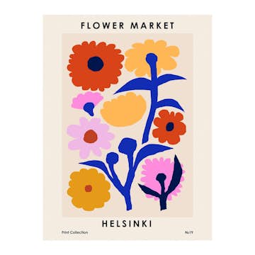 Poster Pelcasa Flower Market Helsinki