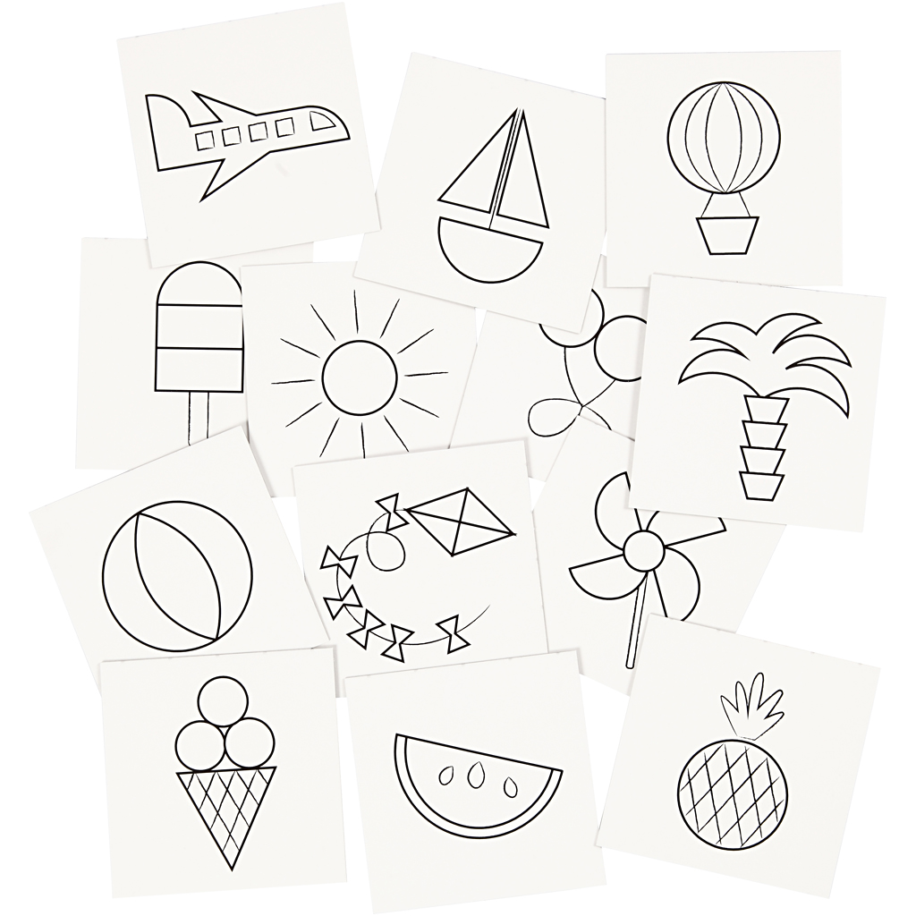 Förtryckta Motiv Creativ Company Memory Vit Stl 7x7 cm 400 g 1 Set