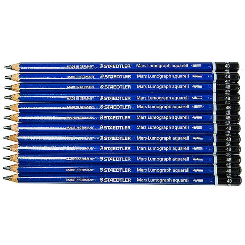 Akvarellpennor Staedtlerl Lumograph Grafit 4B 12 st